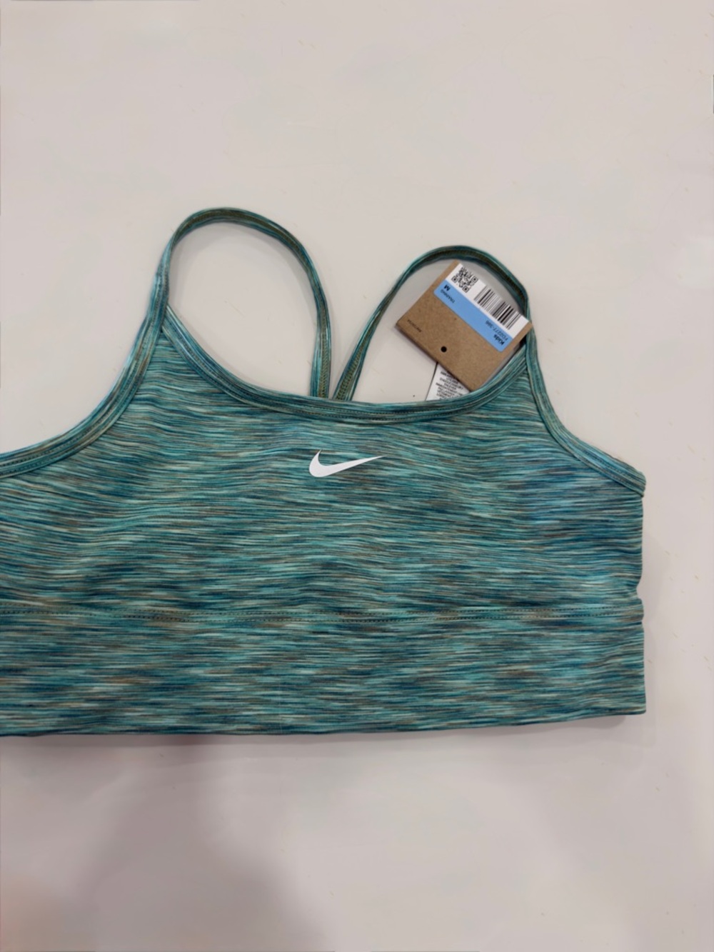Nike Teal and Aqua Space-Dye Training Sports Bra